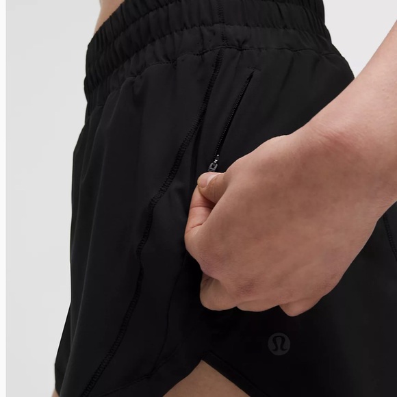 Lululemon Track That High-Rise Lined 3" Black Running Shorts Size 4 - Picture 3 of 7
